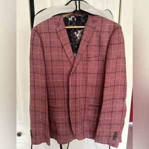 Le Chateau Salmon Plaid Blazer